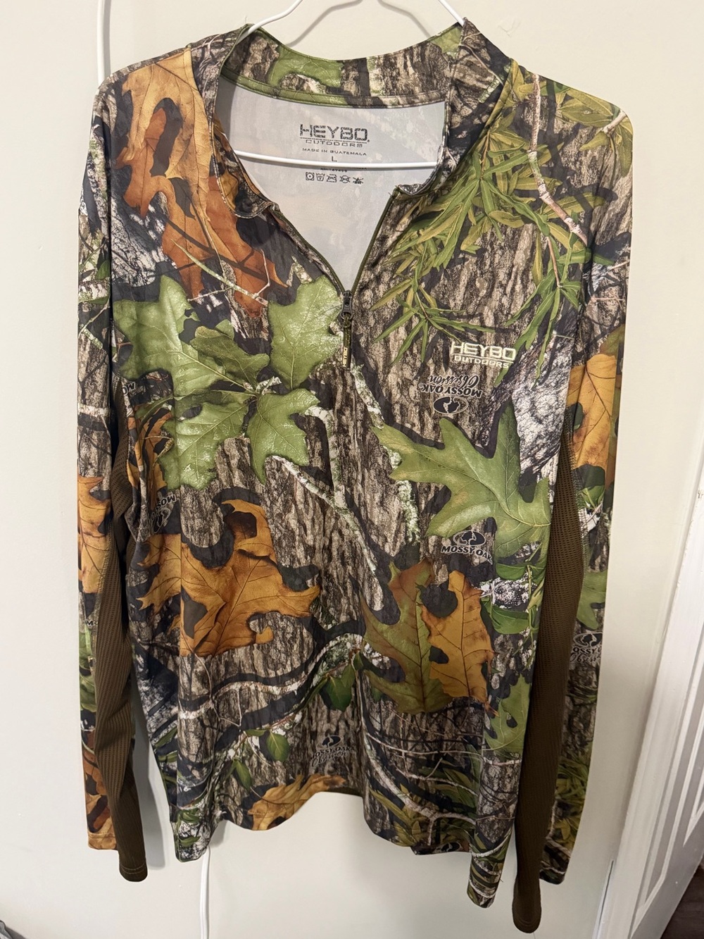 HEYBO Men’s Long-Sleeve Camo Performance Shirt - Green/Brown